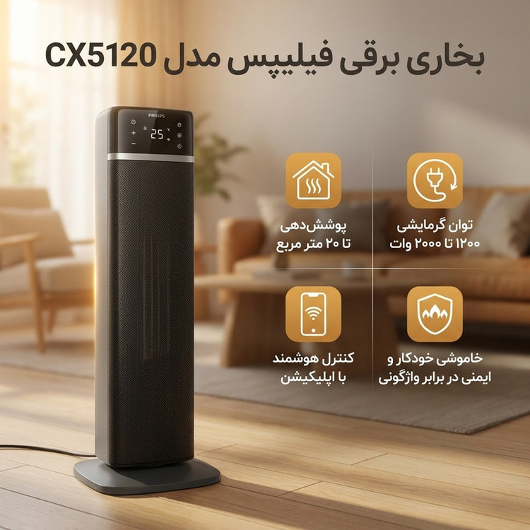 بخاری برقی فیلیپس مدل CX5120