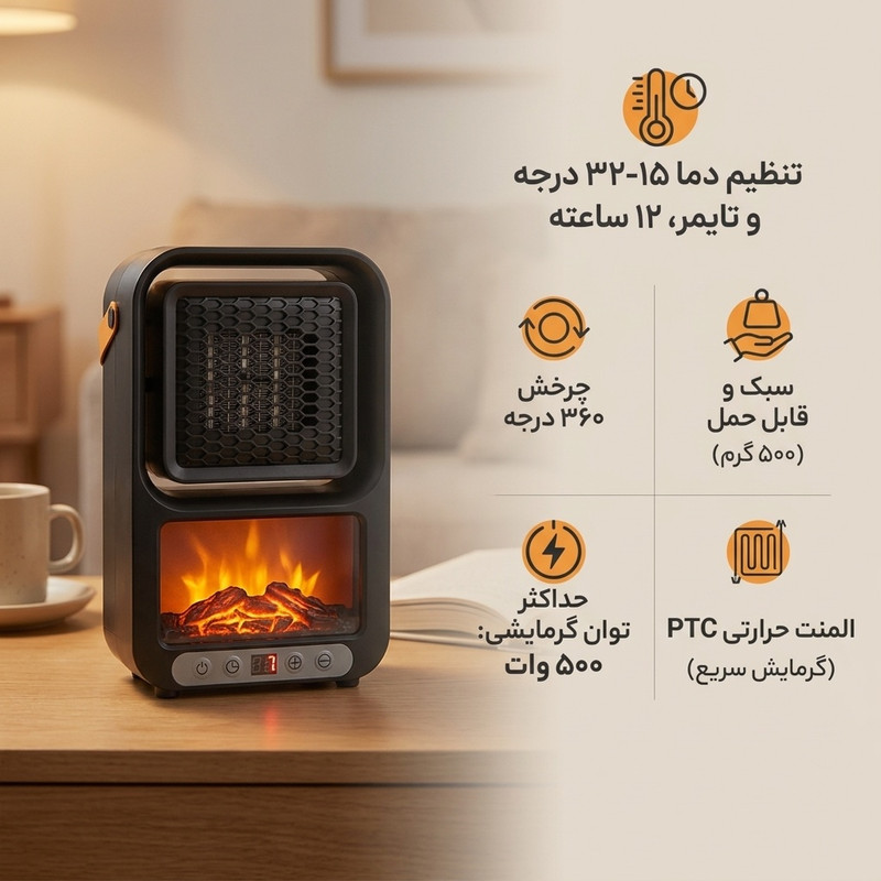 هیتر طرح رومیزی مدل 2112-FAN HEATER
