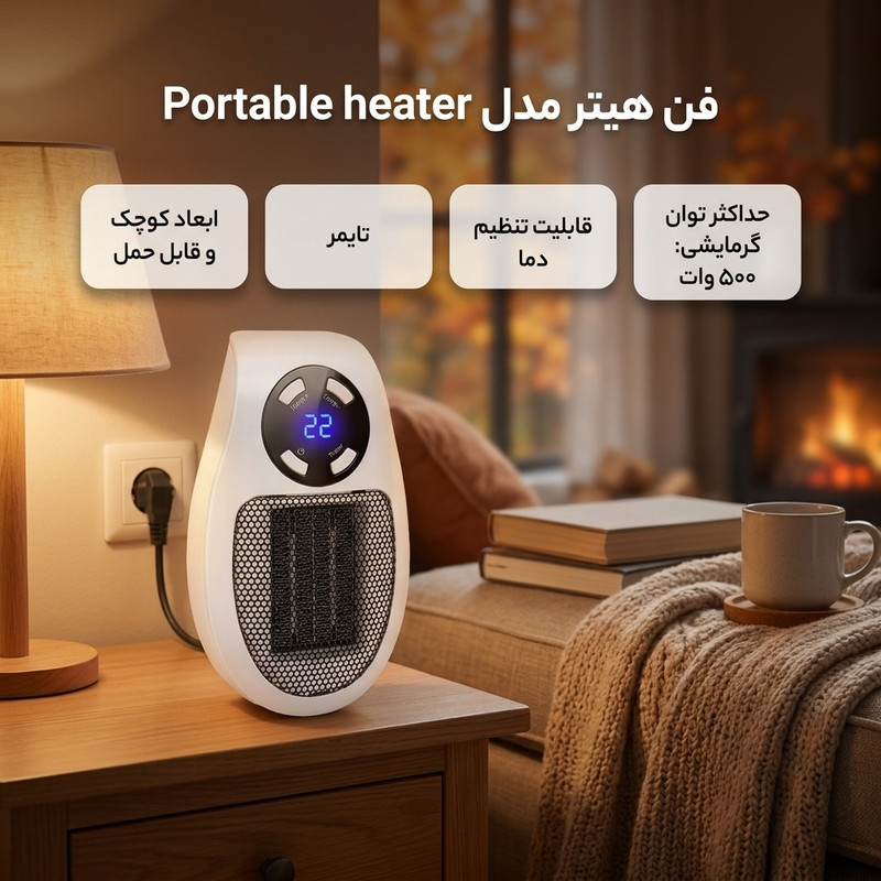 فن هیتر مدل Portable heater