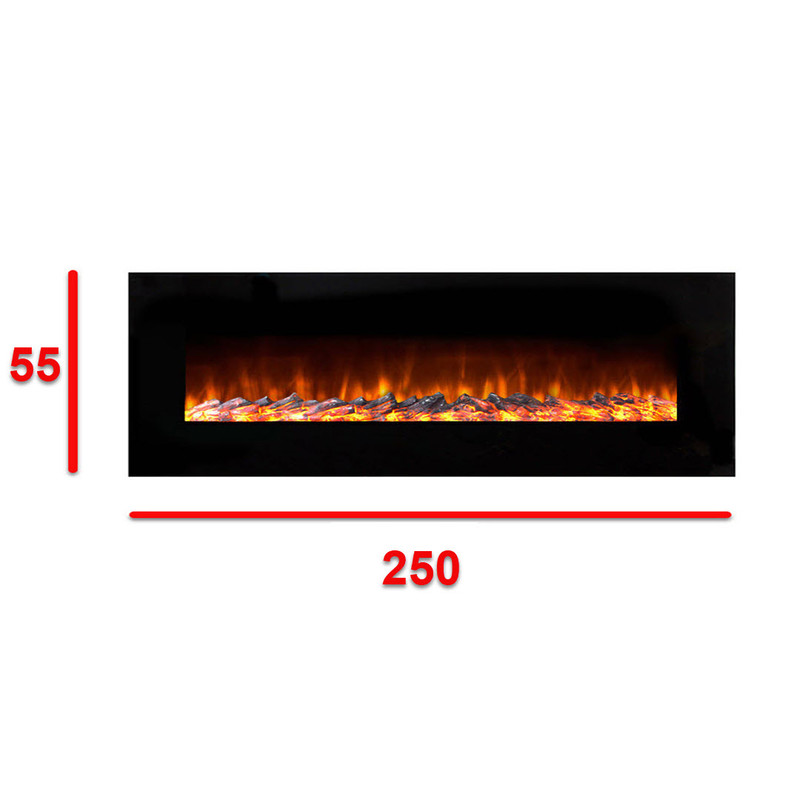 شومینه دیواری برقی شومینه بیستون مدل B.B_250_L2.bs