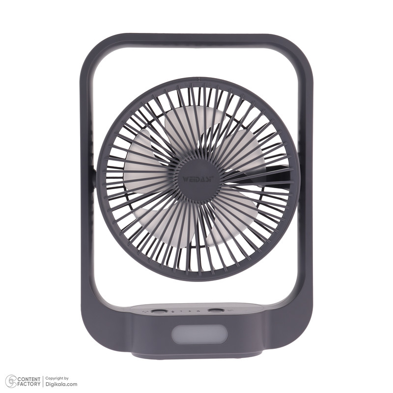 پنکه شارژی ویداسی مدل WD-280 ظرفیت 2400 میلی آمپر ساعت