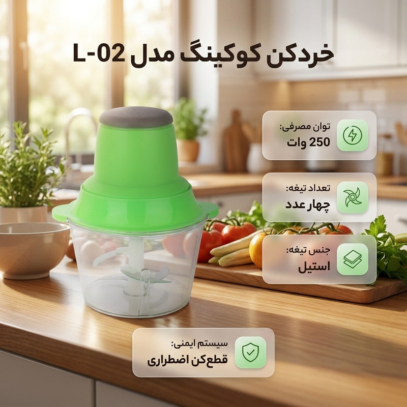 خردکن 1.8 لیتری کوکینگ مدل L-02