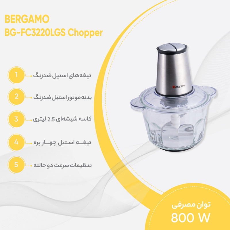 خردکن برگامو مدل BG-FC3220LGS