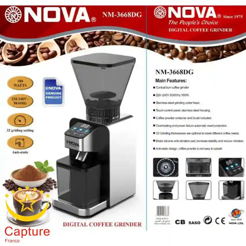 آسیاب قهوه 180 وات 320 میلیلیتر نوا مدل NM-3668DG