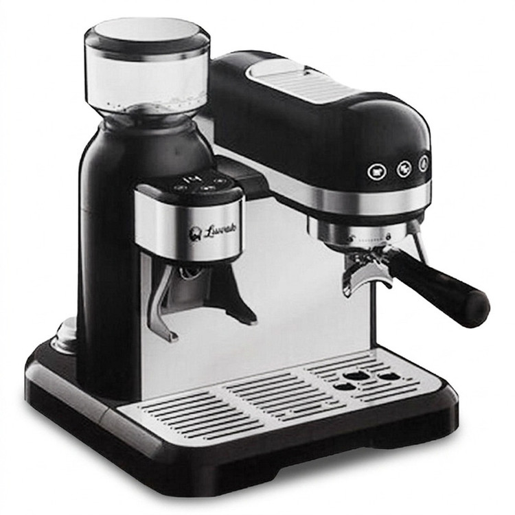 اسپرسو ساز نیمهصنعتی 1.4 لیتری لواک مدل LWK-CM3220، نیمه اتوماتیک با مصرف پودر قهوه، مناسب تهیه اسپرسو، کافه لاته، کاپوچینو، موکا و امریکانو، دارای یک عدد نازل قهوه، آسیاب قهوه، حالت آماده به کار و سیستم گرم کردن فنجان