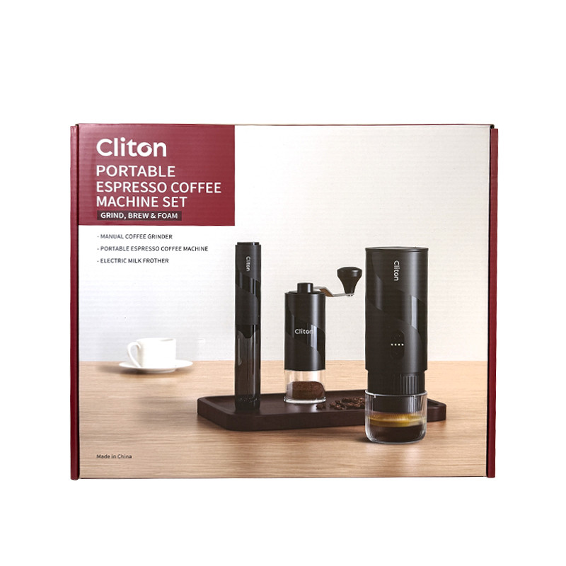 اسپرسوساز سفری سلیتون مدل Coffee Machine Set به همراه آسیاب قهوه و فوم ساز