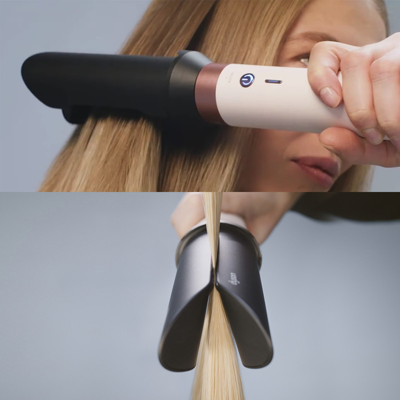 سشوار برسدار حالتدهنده دایسون مدل Airwrap Co-anda2x با فناوری Co-anda 2x، تنظیم دما و سرعت چندحالته، سریهای متنوع چرخشی دو جهته، فیلتر قابل شستوشو، وزن 410 گرم و توان 1700 وات