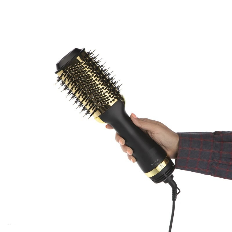 سشوار برسدار حالتدهنده انزو پروفیشینال مدل EN-6209 با توان 1500 وات، موتور DC سوپر سایلنت، برس گرد سرامیکی، تنظیم دما و سرعت دو حالته، باد سرد و گرم، حجمدهنده و کاهش وز مو