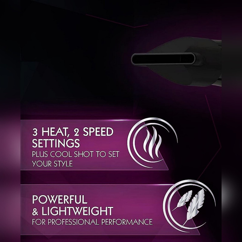 سشوار حرفهای 2600 وات کایسر مدل High Powerful Turbo با موتور AC، تنظیم دما و سرعت سه حالته، دو سری متمرکزکننده هوا، المنت تیتانیوم زیگزاگی، کابل 2 متری OFC، وزن 600 گرم