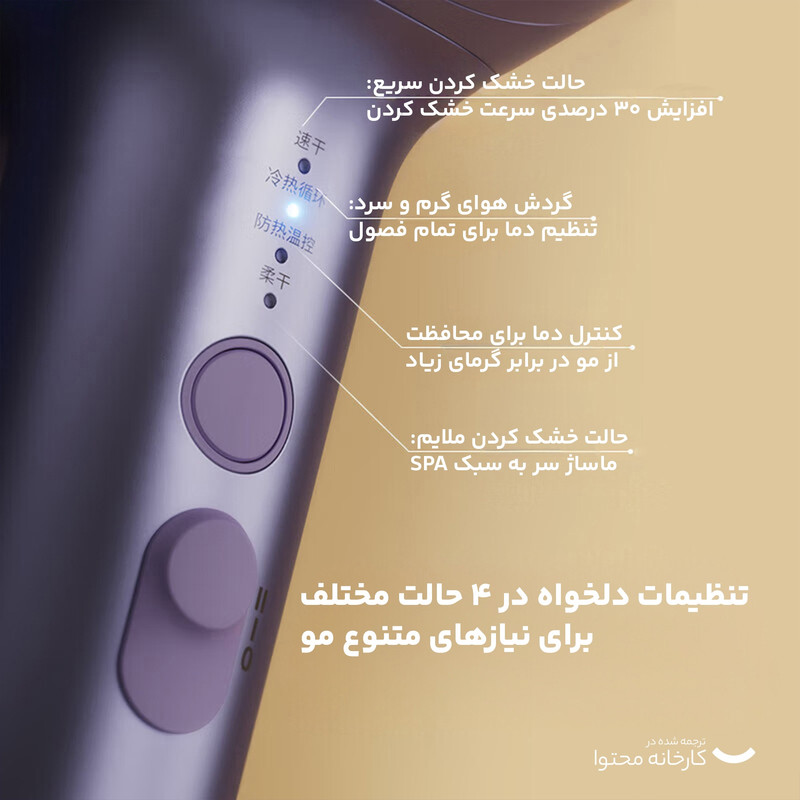 سشوار حرفهای 1800 وات فیلیپس مدل BHD720، موتور DC، وزن 950 گرم، دارای سری دیسپانسر، متمرکزکننده باریک با ویژگی فرکنندگی، صافکنندگی، حجمدهندگی، با قابلیت فناوری تولید یون