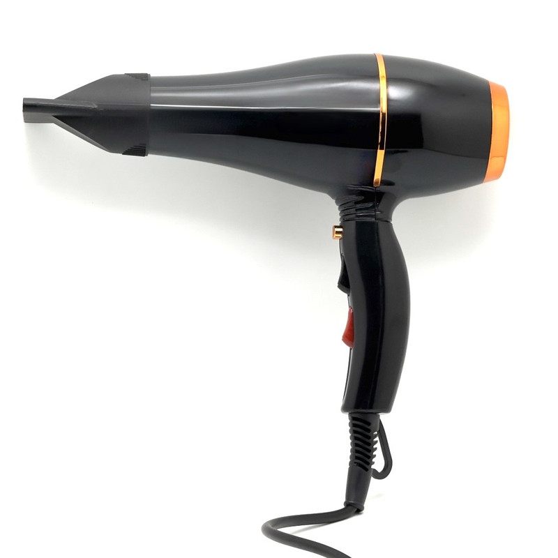 سشوار خانگی مدل MX-8889 با توان 9000 وات، موتور AC، تنظیم دما و سرعت دو حالته، متمرکزکننده باریک، خشککنندگی قوی، حجمدهندگی، پخش یکنواخت گرما و کاهش وز مو، مناسب حالتدهی چتری