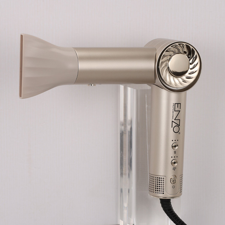 سشوار حرفهای برسدار انزو پروفیشینال مدل EN-6208 با توان 1500 وات، موتور BLDC، تنظیم دما و سرعت سه حالته، 8 سری متنوع برای حالتدهی، فرکردن، صاف کردن و حجمدهندگی، خشککنندگی قوی و کاهش وز مو