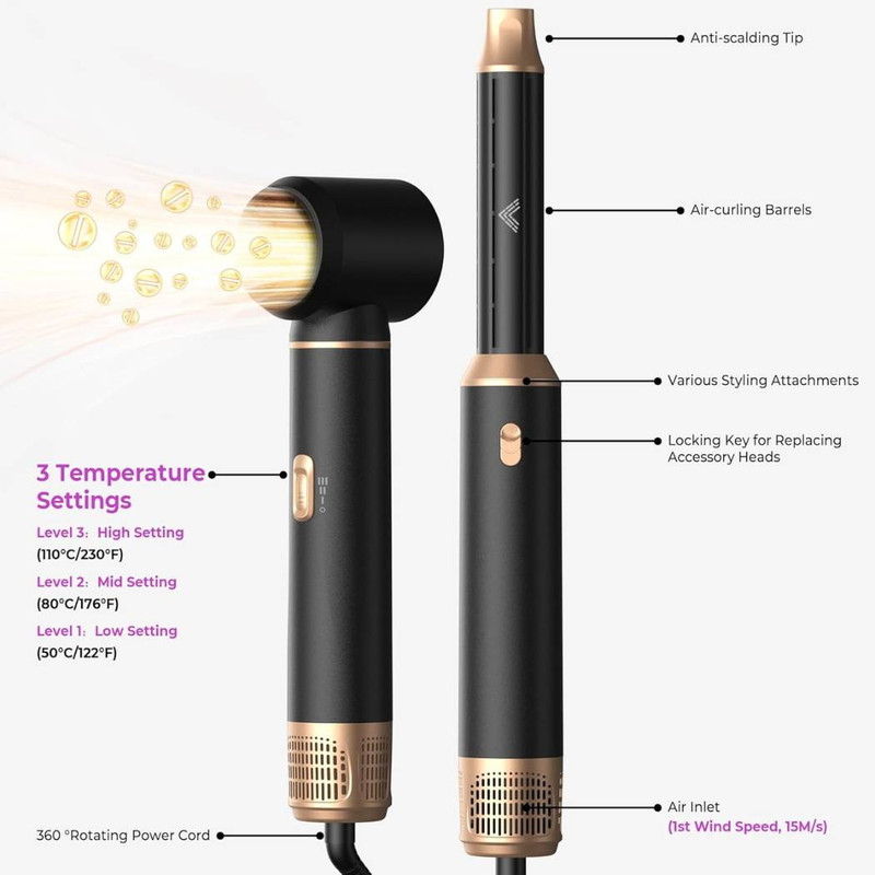 سشوار حرفه ای 1000 وات مدل UKLISS- 5IN1