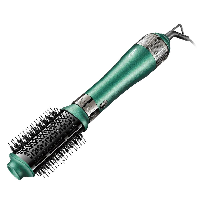 سشوار برسدار حالتدهنده 1000 وات وی جی ار مدل V-493، موتور DC، وزن 300 گرم، المنت سرامیک، دارای سری متمرکزکننده باریک، متمرکزکننده پهن، سری برسدار گرد پهن، سری برسدار تخت با ویژگی صافکنندگی، حجمدهندگی، با قابلیت باد سرد