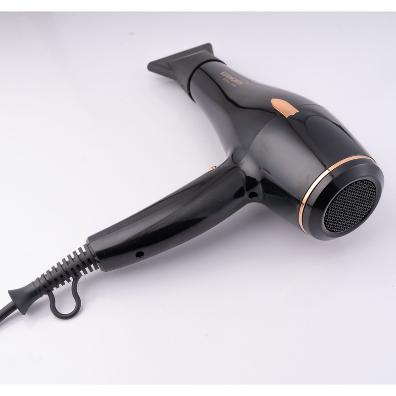 سشوار حرفهای 2400 وات کنورث مدل KW-9030، موتور AC، وزن 1050 گرم، المنت فلز، دارای سری متمرکزکننده باریک، متمرکزکننده پهن با ویژگی صافکنندگی، با قابلیت فناوری تولید یون