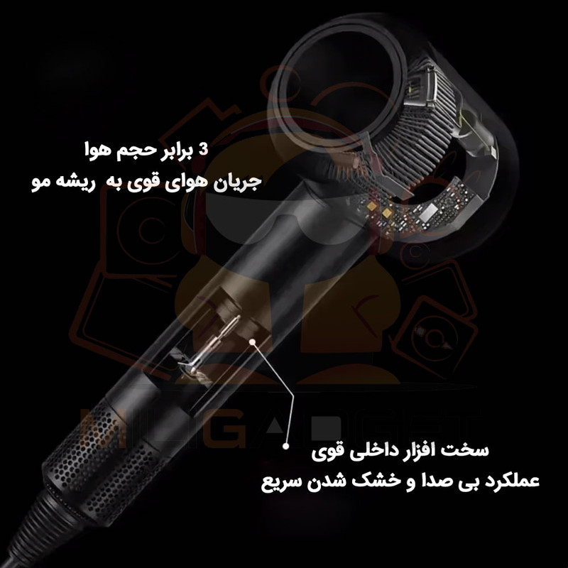 سشوار حرفهای 1600 وات مدل super hair dryer