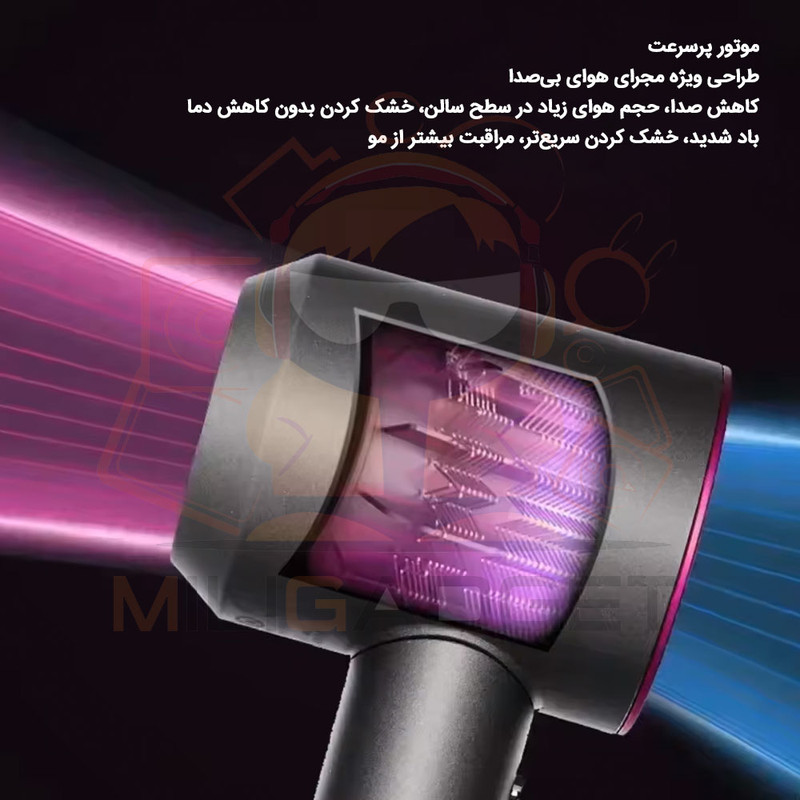 سشوار حرفهای 1600 وات مدل super hair dryer