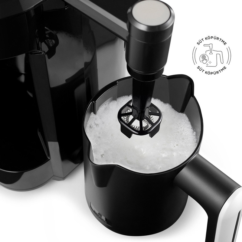 قهوهساز کاراجا مدل Barista Türk، ظرفیت دمآوری پنج فنجان با فیلتر الیافی، دارای کف ساز شیر