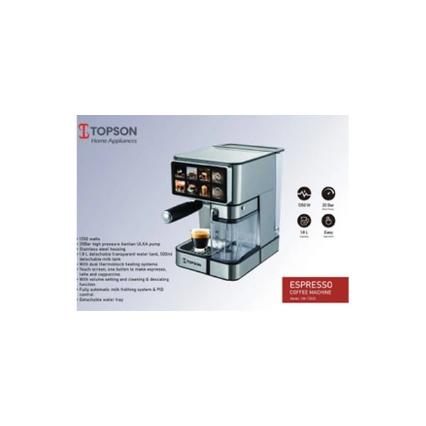 اسپرسوساز نیمه اتوماتیک 1800 میلیلیتر تاپسون مدل CM-T2022