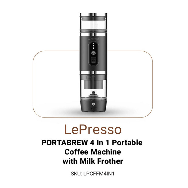 اسپرسوساز سفری لپرسو مدل کف ساز PORTABREW LPCFFM4IN1BK