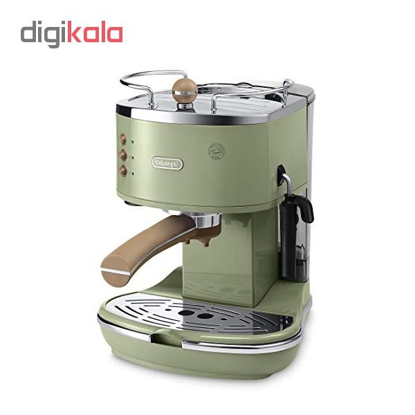 اسپرسوساز 1400 میلیلیتری دلونگی مدل ICONA VINTAGE ECOV 311.BG، مناسب تهیه اسپرسو، کاپوچینو، ماکیاتو و لانگو، دارای 2 عدد نازل قهوه، سیستم گرم کردن فنجان
