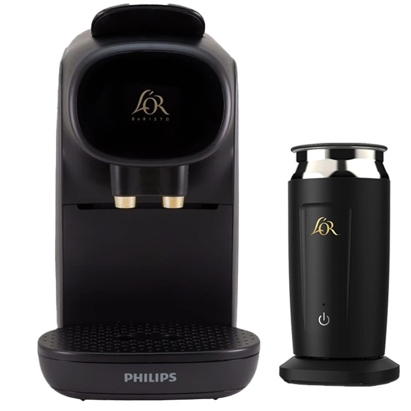 اسپرسوساز کپسولی 800 میلیلیتر فیلیپس مدل L'OR Barista Sublime LM9012 با فشار بخار 19 بار، قابلیت تهیه همزمان 2 فنجان و کف شیرساز لور