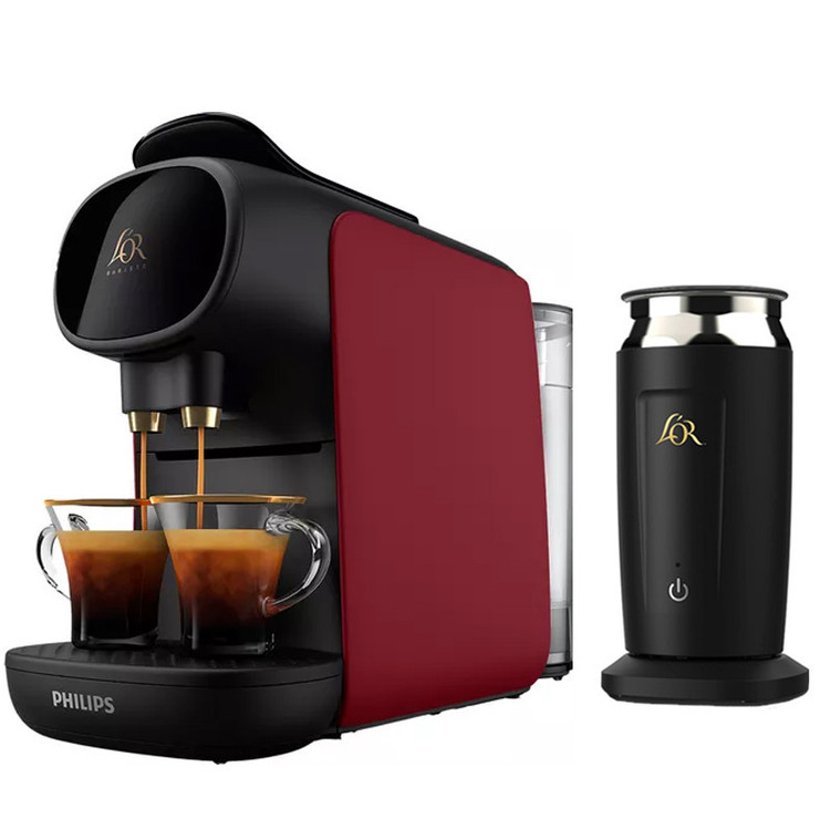 اسپرسوساز کپسولی 800 میلیلیتر فیلیپس مدل L'OR Barista Sublime LM9012 با فشار بخار 19 بار، قابلیت تهیه همزمان 2 فنجان و کف شیرساز لور