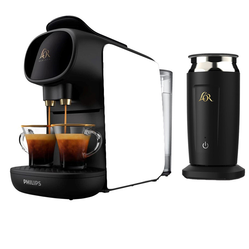اسپرسوساز کپسولی 800 میلیلیتر فیلیپس مدل L'OR Barista Sublime LM9012 با فشار بخار 19 بار، قابلیت تهیه همزمان 2 فنجان و کف شیرساز لور