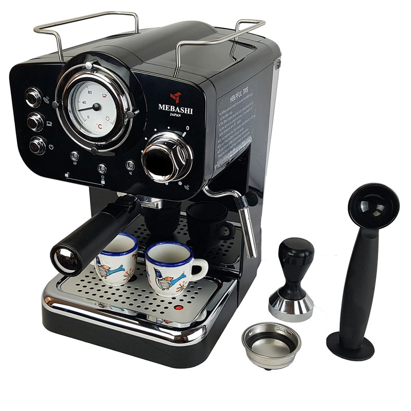 اسپرسوساز مباشی مدل ECM2009TC با توان 1100 وات، فشار 20 بار، نازل بخار با تنظیم میزان بخار و قابلیت قطع خودکار