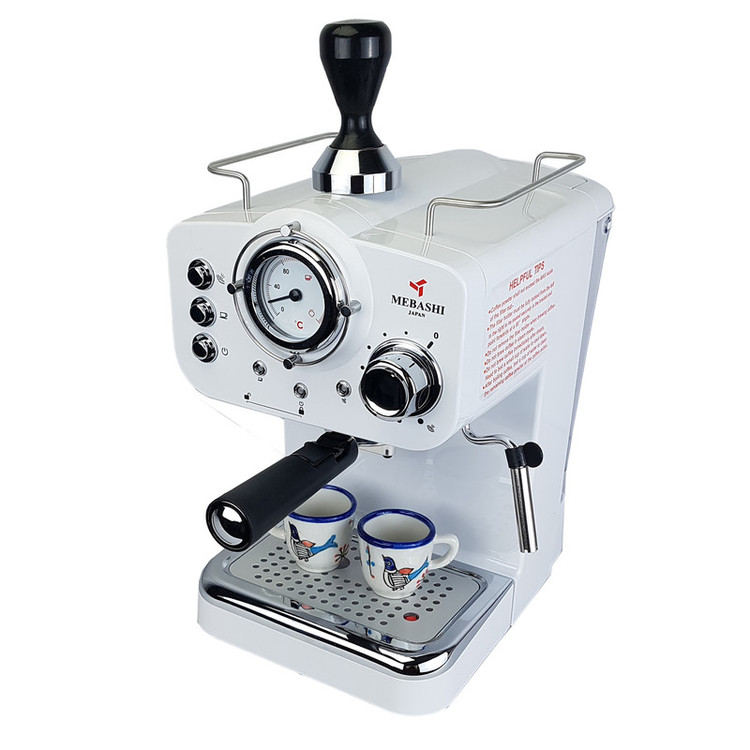 اسپرسوساز مباشی مدل ECM2009TC با توان 1100 وات، فشار 20 بار، نازل بخار با تنظیم میزان بخار و قابلیت قطع خودکار