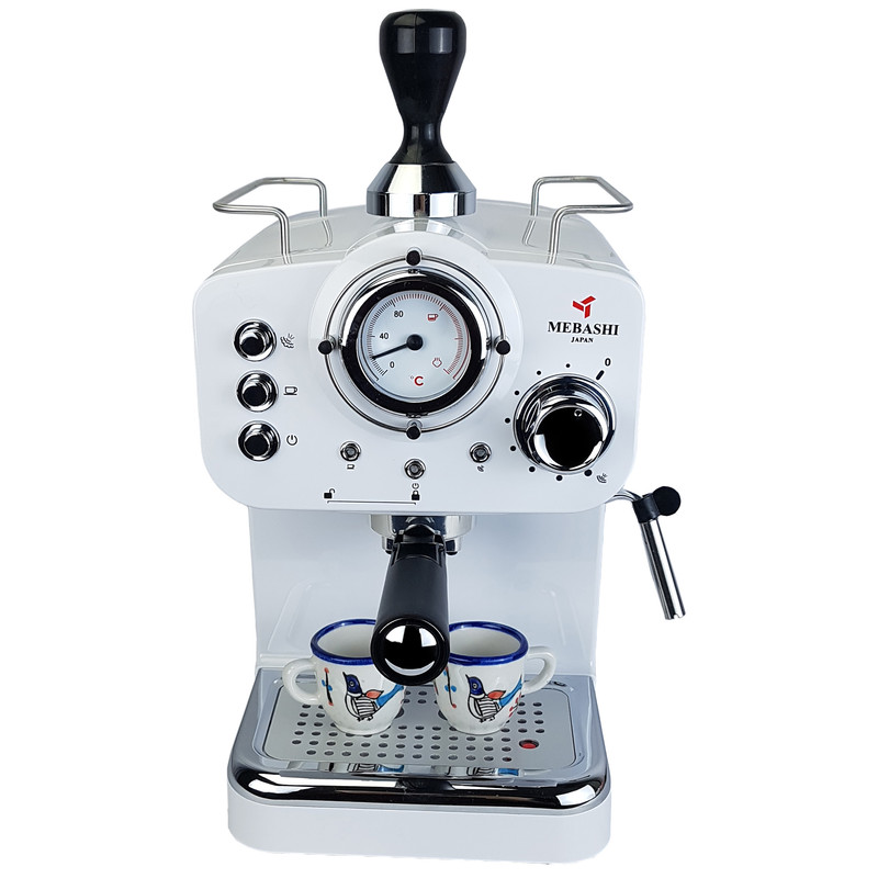 اسپرسوساز مباشی مدل ECM2009TC با توان 1100 وات، فشار 20 بار، نازل بخار با تنظیم میزان بخار و قابلیت قطع خودکار