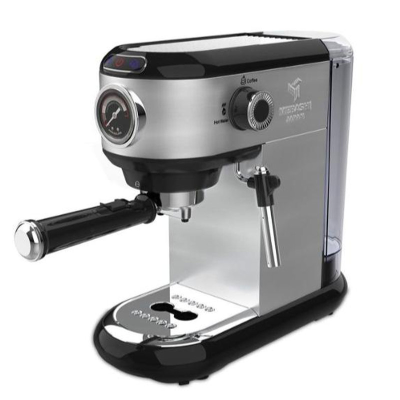 اسپرسوساز خانگی 1250 میلیلیتری مباشی مدل ECM 2025، با مصرف پودر قهوه، مناسب تهیه اسپرسو، کافه لاته و موکا، دارای 2 عدد نازل قهوه، سیستم گرم کردن فنجان، سینی چکه گیر، تنظیم میزان بخاردهی
