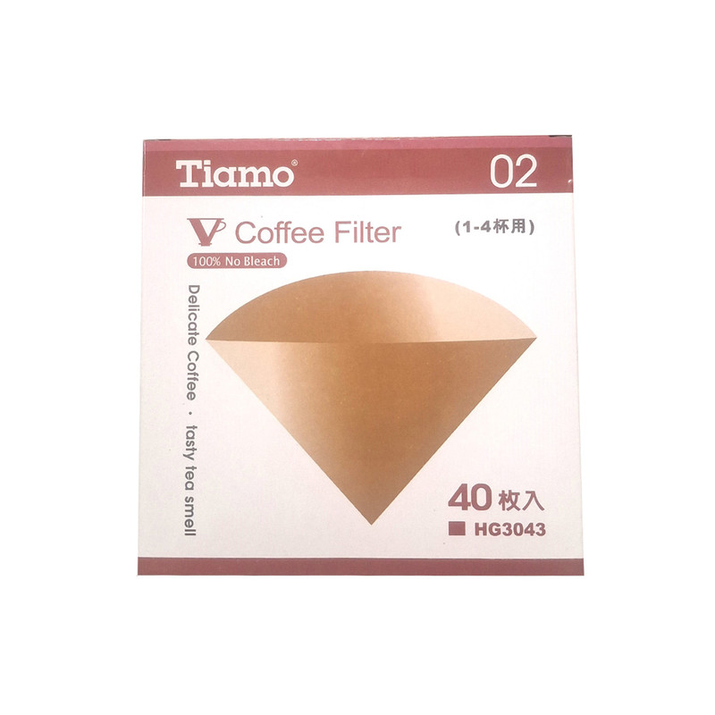 فیلتر قهوه ساز مدل V60 تیامو بسته 40 عددی