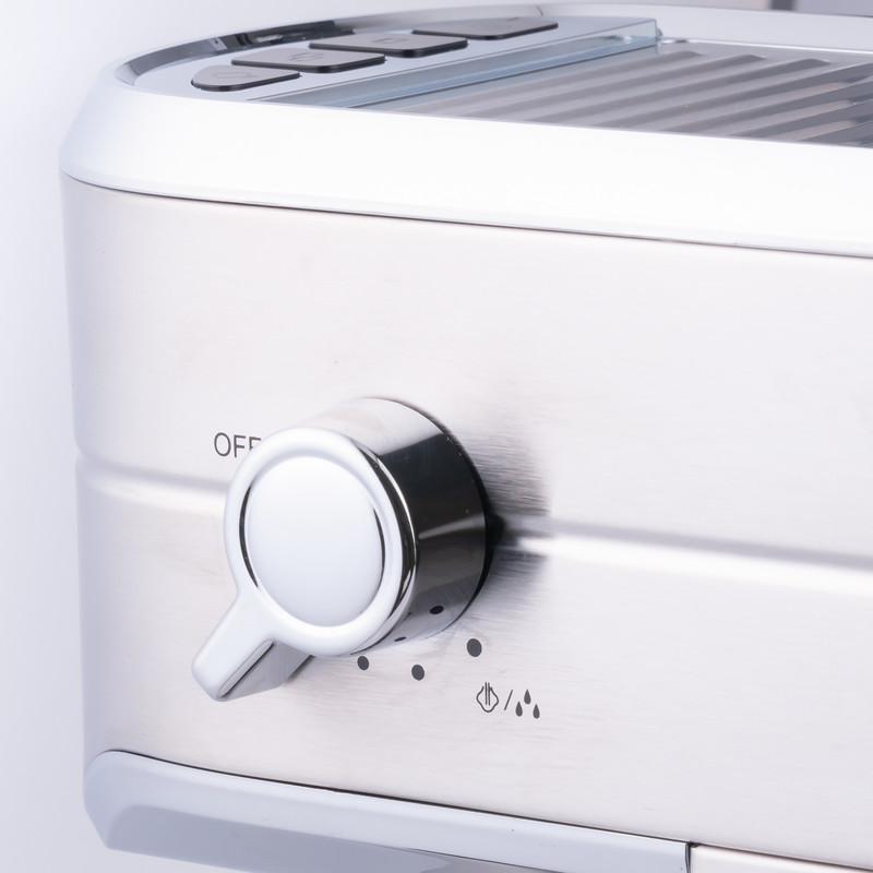 اسپرسوساز 1250 میلیلیتری برگامو مدل BG-CM3850DS، با مصرف پودر و پد قهوه، مناسب تهیه اسپرسو، کافه لاته، موکا و کاپوچینو، دارای 2 عدد نازل قهوه، سیستم گرم کردن فنجان، سینی چکه گیر