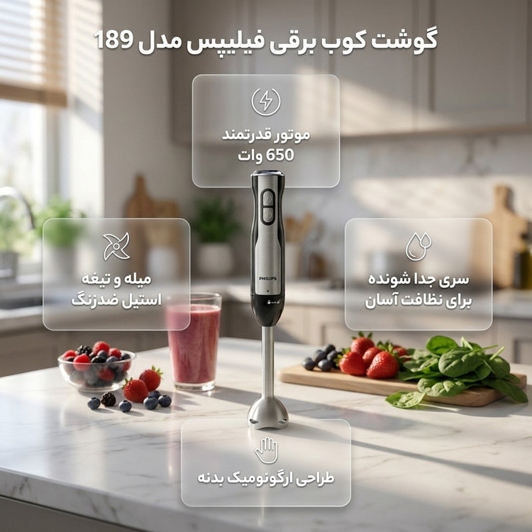 گوشت کوب برقی 650 وات فیلیپس مدل 189