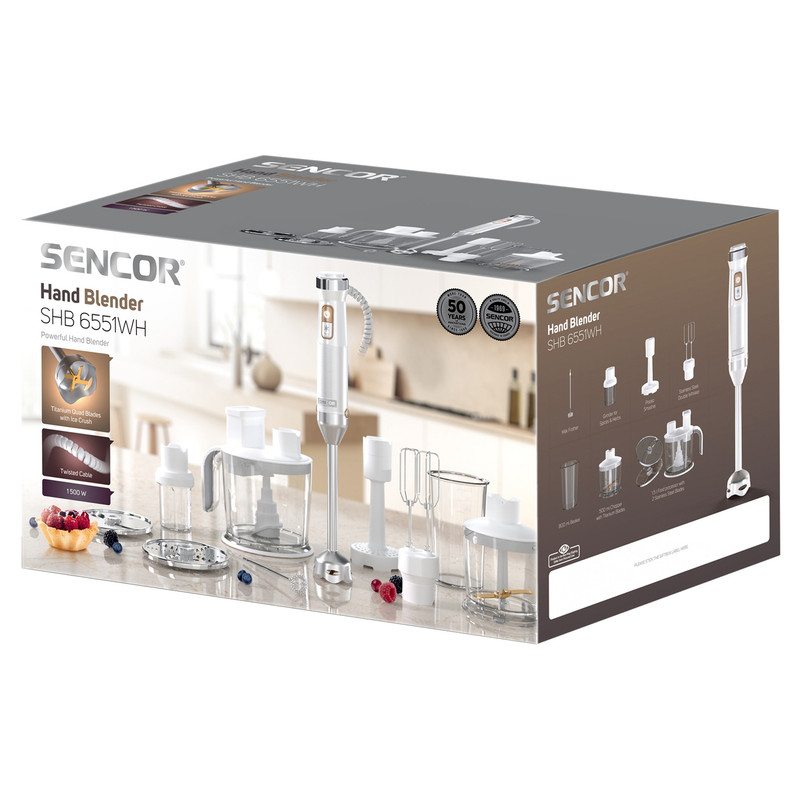گوشت کوب برقی چندکاره 1500 وات سنکور مدل SHB 6551WH