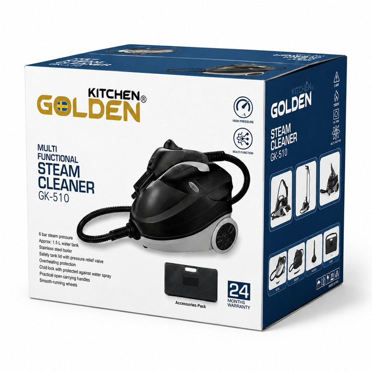 بخار شوی 2000 وات ظرفیت مخزن 1.5 لیتر گلدن کیچن مدل GK510
