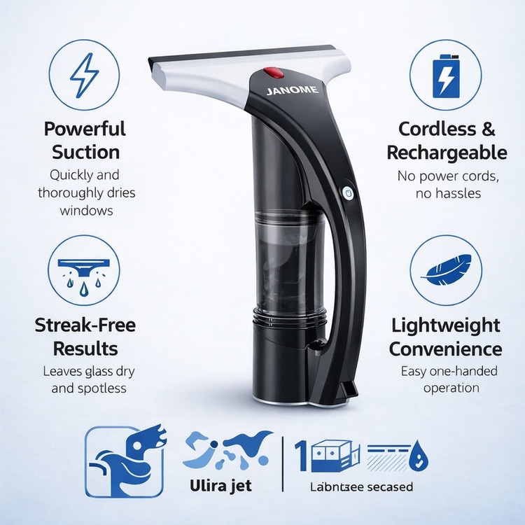 شیشه شوی 0.4 لیتری ژانومه مدل ساکشن دار شارژی CW1580