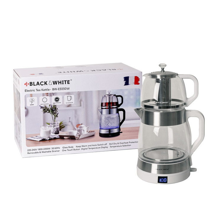 چای ساز روی هم بلک اند وایت مدل BW-ES550