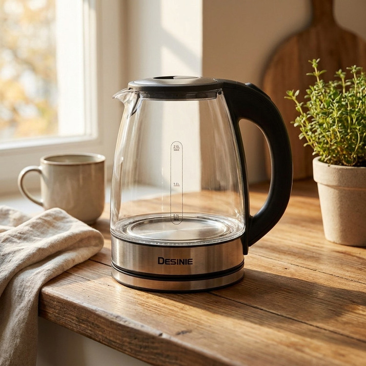 کتری برقی دسینی مدل Glass jugs گنجایش 2 لیتر