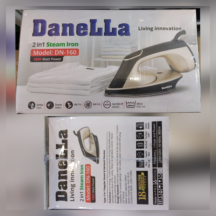 اتو بخار دو حالته 1800 وات دانلا مدل DN-160