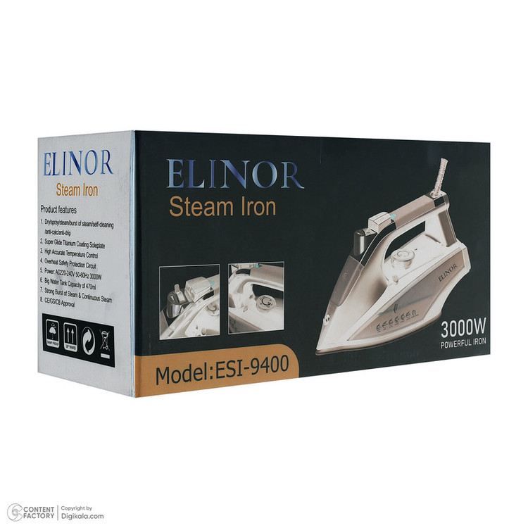 اتو بخار 3000 وات الینور مدل ESI-9400