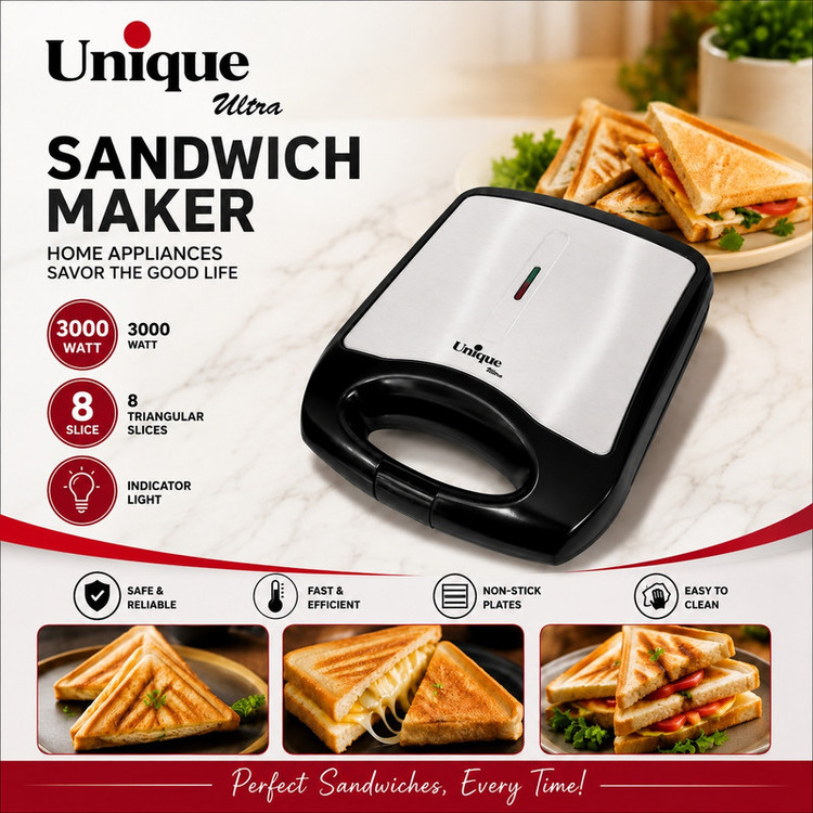 ساندویچ ساز 4 خانه یونیک الترا مدل UA-7004