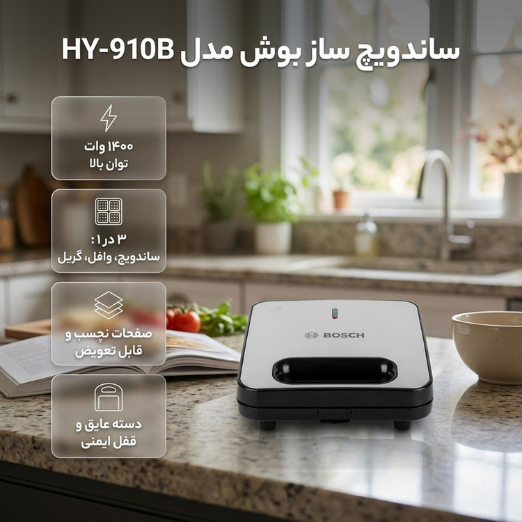 ساندویچ ساز بوش مدل HY-910B