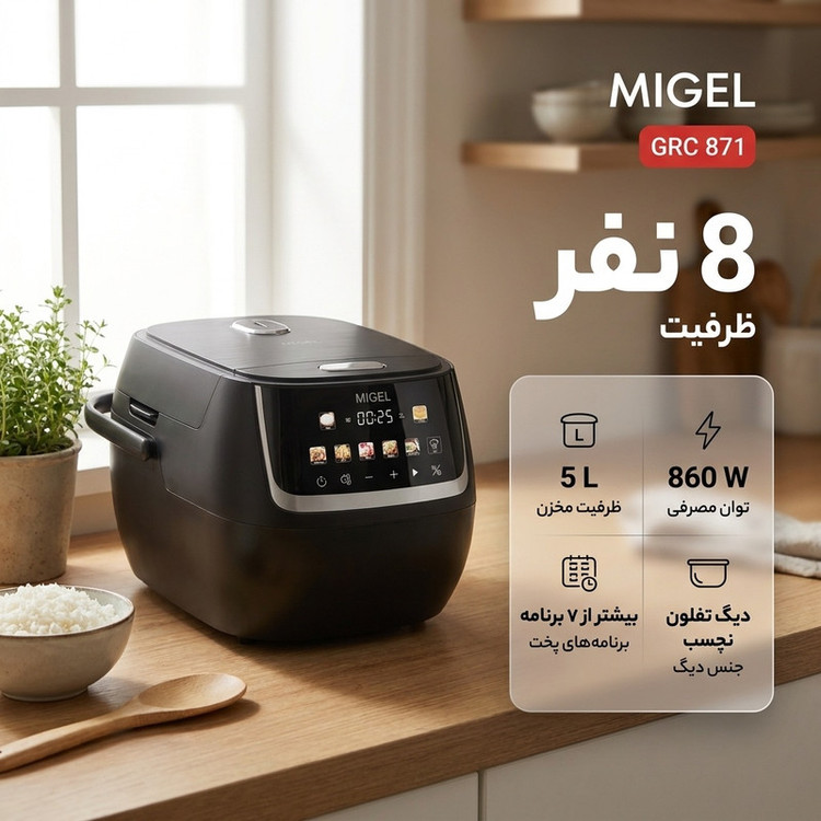 پلوپز 8 نفره میگل مدل GRC 871