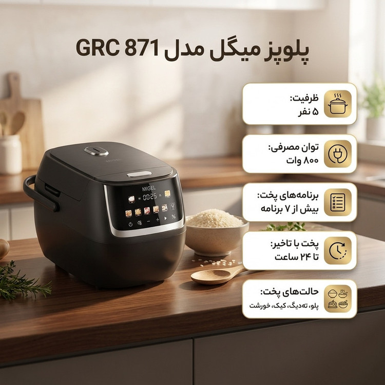 پلوپز 5 نفره میگل مدل GRC 871