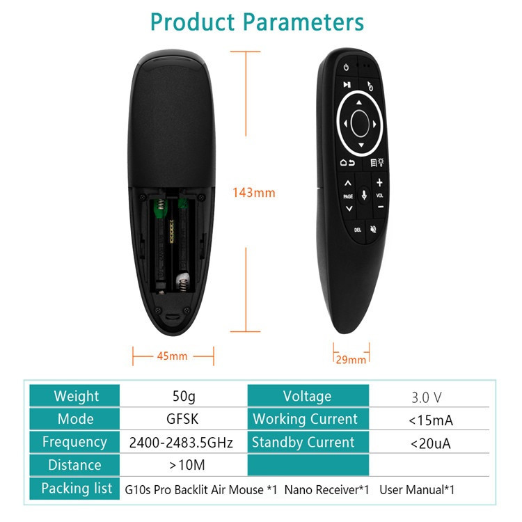 ریموت ایر ماوس مدل G10s Pro