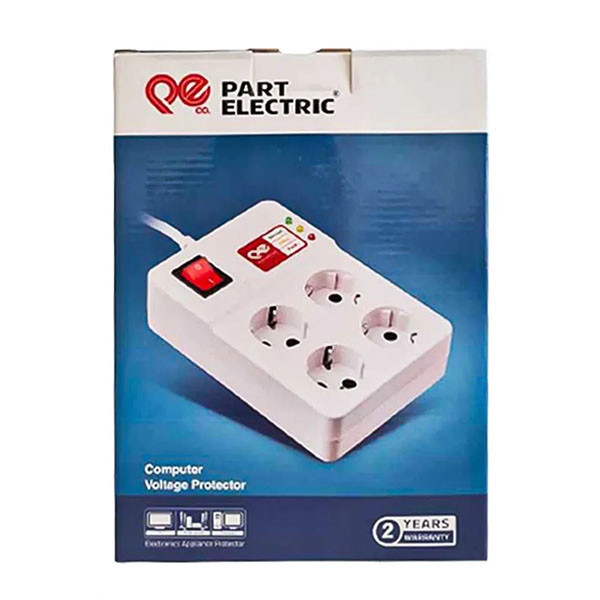 چندراهی برق و محافظ ولتاژ پارت الکتریک مدل PE773-5