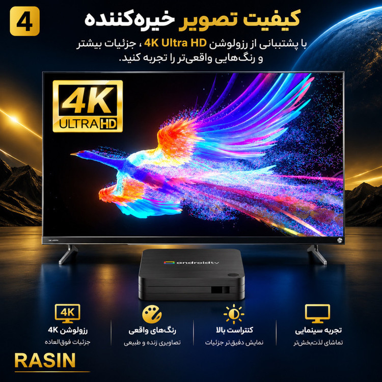 اندروید باکس راسین مدل S1 8/2GB