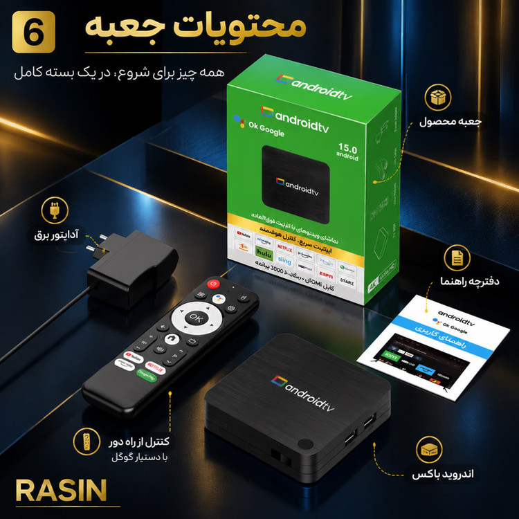 اندروید باکس راسین مدل S1 8/2GB